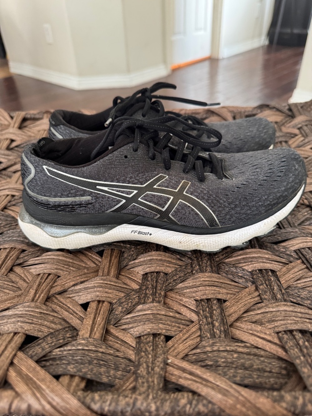 Asics Black and Gray FF Blast Running Sneakers